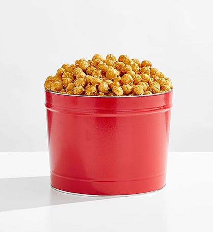 Simply Red 2 Gallon Caramel Popcorn Tin